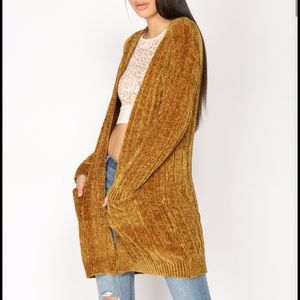 Mustard color cardigan